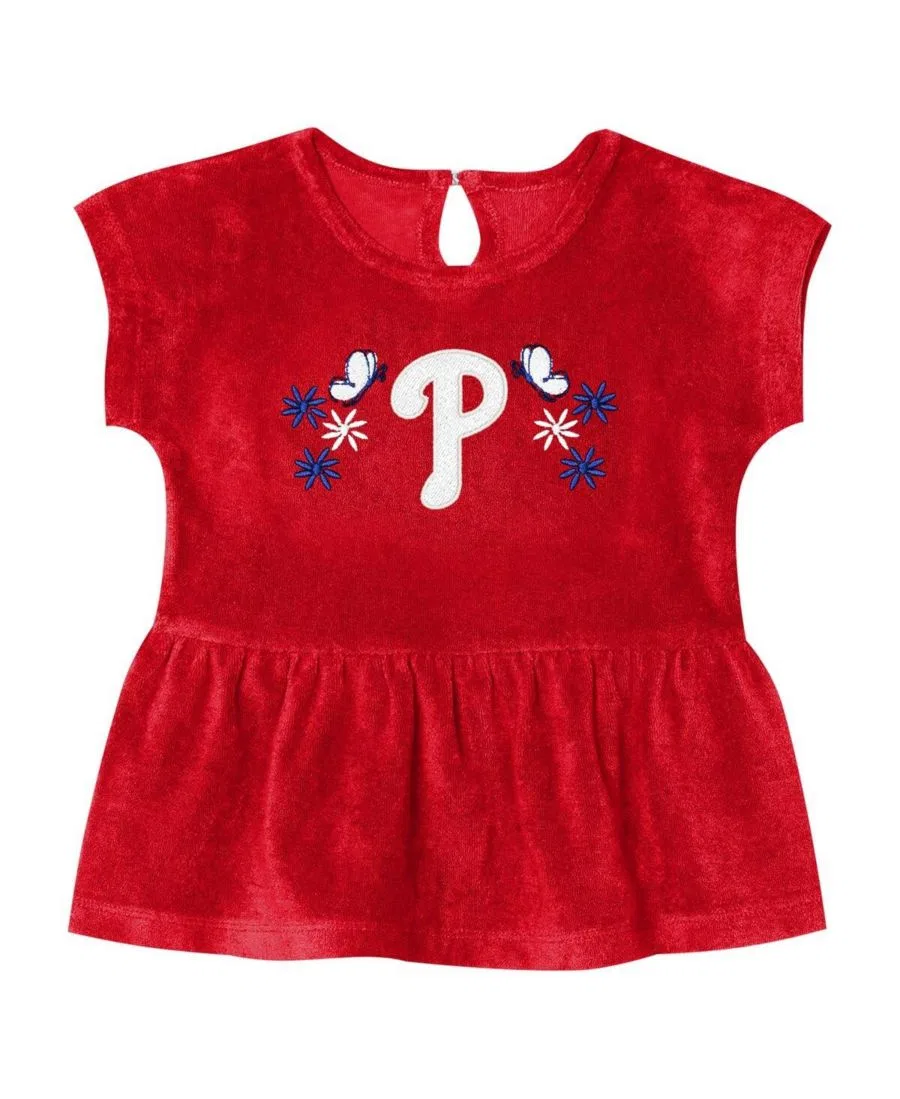 Комплект футболки и шорт из хлопка Philadelphia Phillies Hop Base Fashion Outerstuff, Red — фото 2