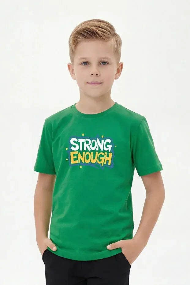 Детский комплект футболок для мальчиков с принтом Fyk Kids, Navy Blue-Yellow-Green — фото 4