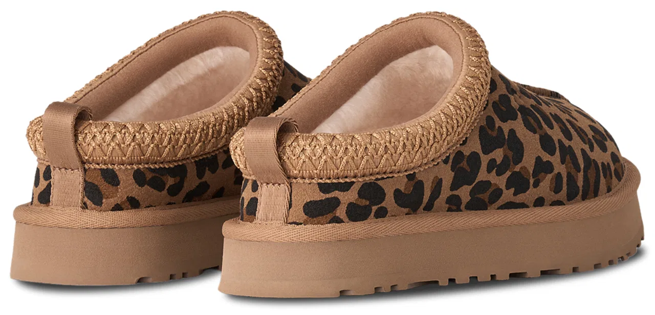 Детские сабо для девочек с принтом UGG Tazz Spotted UGG, Black Tan — фото 3