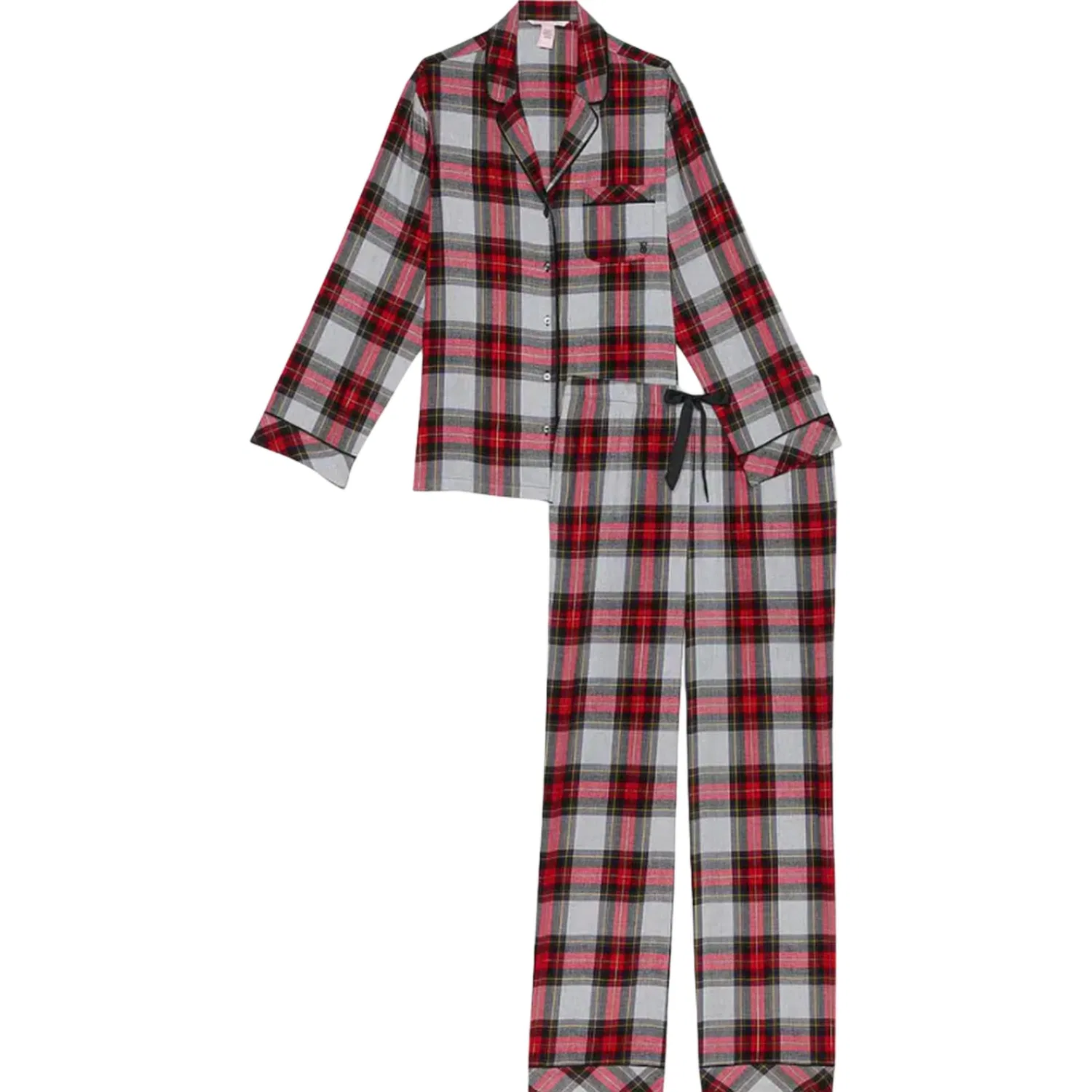 Женский комплект пижамы с принтом Victoria's Secret, Set (Red Black White Plaid)