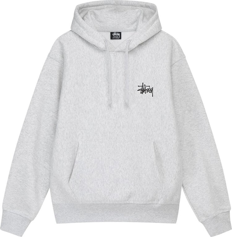 

Худи Stussy Basic Hoodie 'Ash Heather', серый