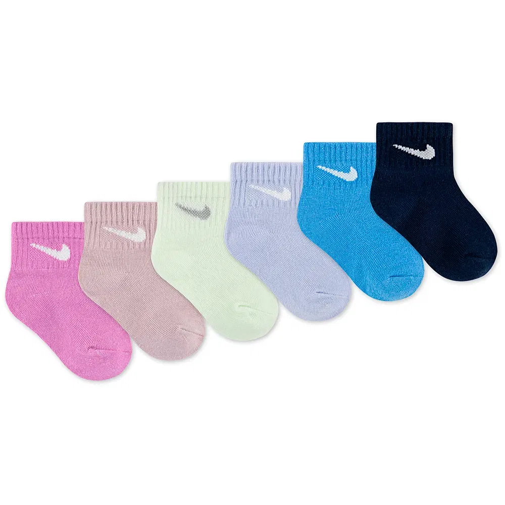 Носки Nike Swoosh Infant Ankle 6 пар, мультиколор — фото 2