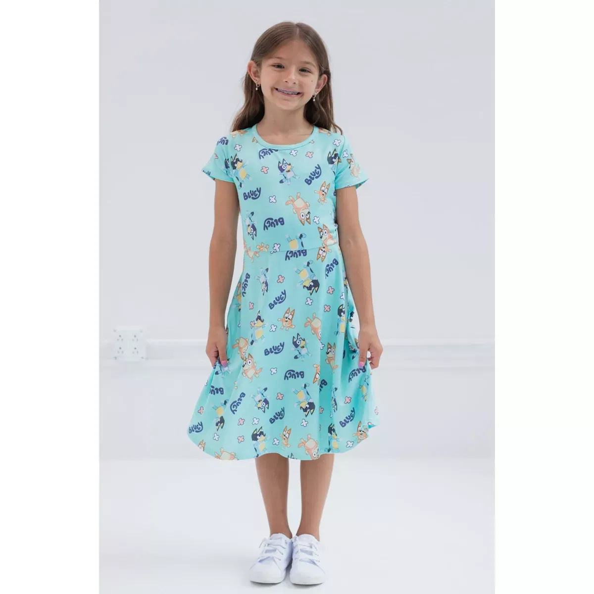 Детский комплект платьев для девочек с принтом Bluey 2 Pack Dresses Bluey, Blue — фото 2