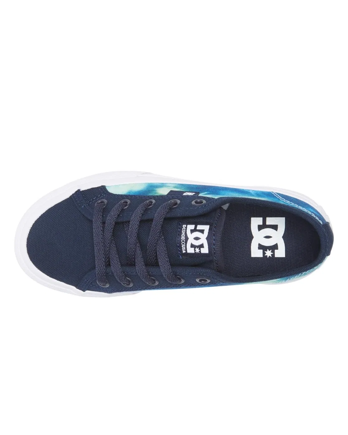 Детские кроссовки для мальчиков с принтом Manual DC Shoes, Black Blue Blue Green — фото 4