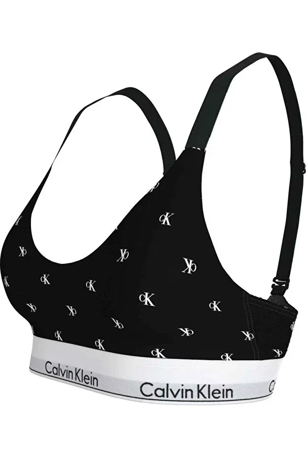 Женские бралетт с принтом Calvin Klein, Black-Whitelogo — фото 4