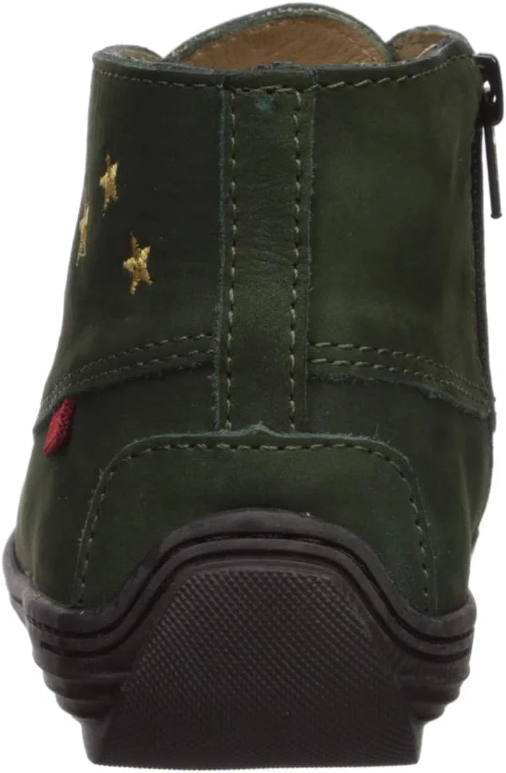 Детские ботинки из натуральной кожи с вышивкой в виде звезды Marc Joseph New York, Forest Green Nubuck — фото 3