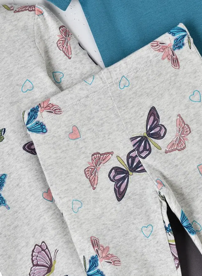 Комплект боди-комбинезонов с принтом Butterfly dreams Babyqlo — фото 2