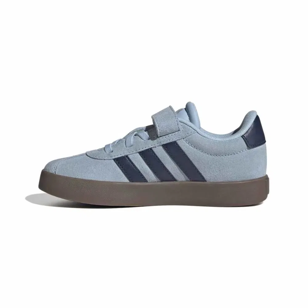 Детские кроссовки на липучке VL Court 3.0 Adidas, Blue — фото 3
