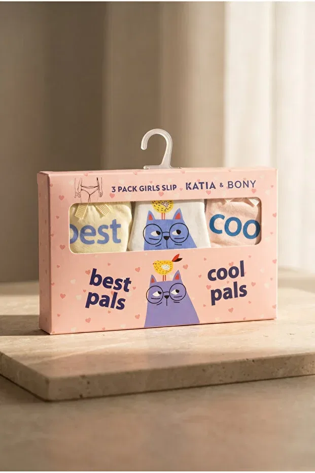Детский комплект трусов для девочек с принтом Katia&Bony, Pink