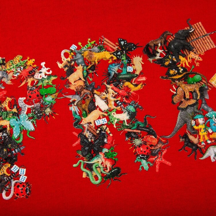 Футболка Supreme Toy Pile Tee 'Red', красный — фото 3