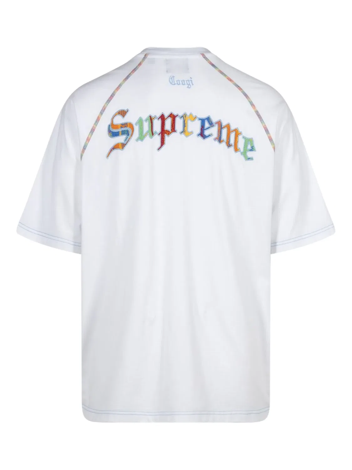 Футболка с вышитым мотивом Coogi Supreme, оптический белый / многоцветный — фото 2