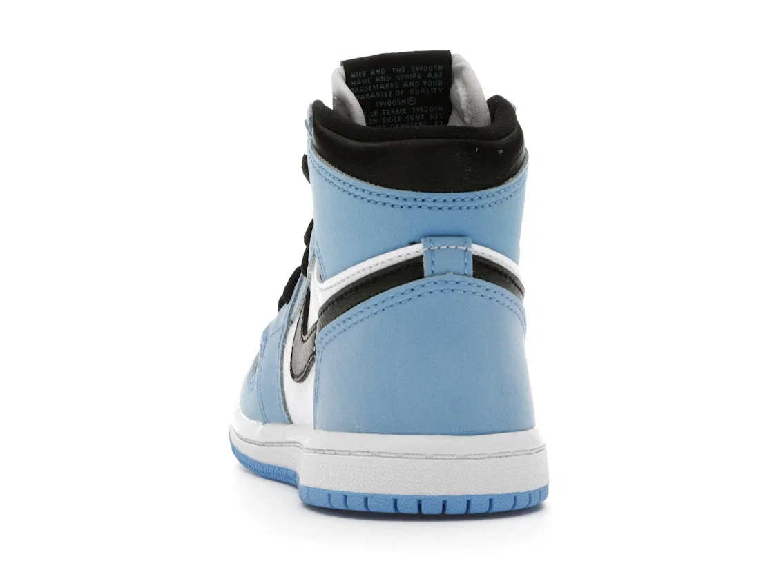 Детские кроссовки высокие с перфорацией Jordan 1 Retro High OG Jordan, University Blue/White-Black-University Blue — фото 4