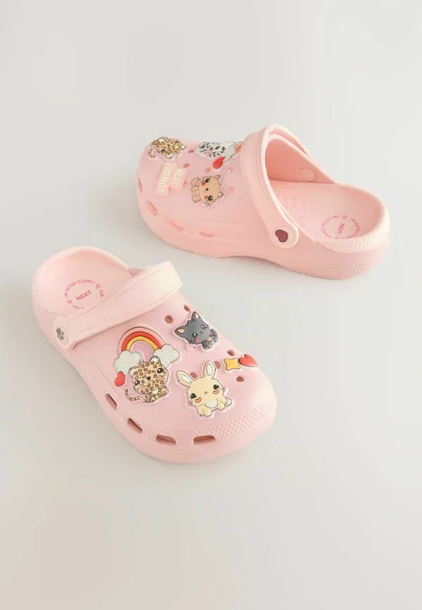 Тапочки с принтом Hello Kitty Regular fit - clogs - pool slides Next Pink Pets, розовый — фото 2
