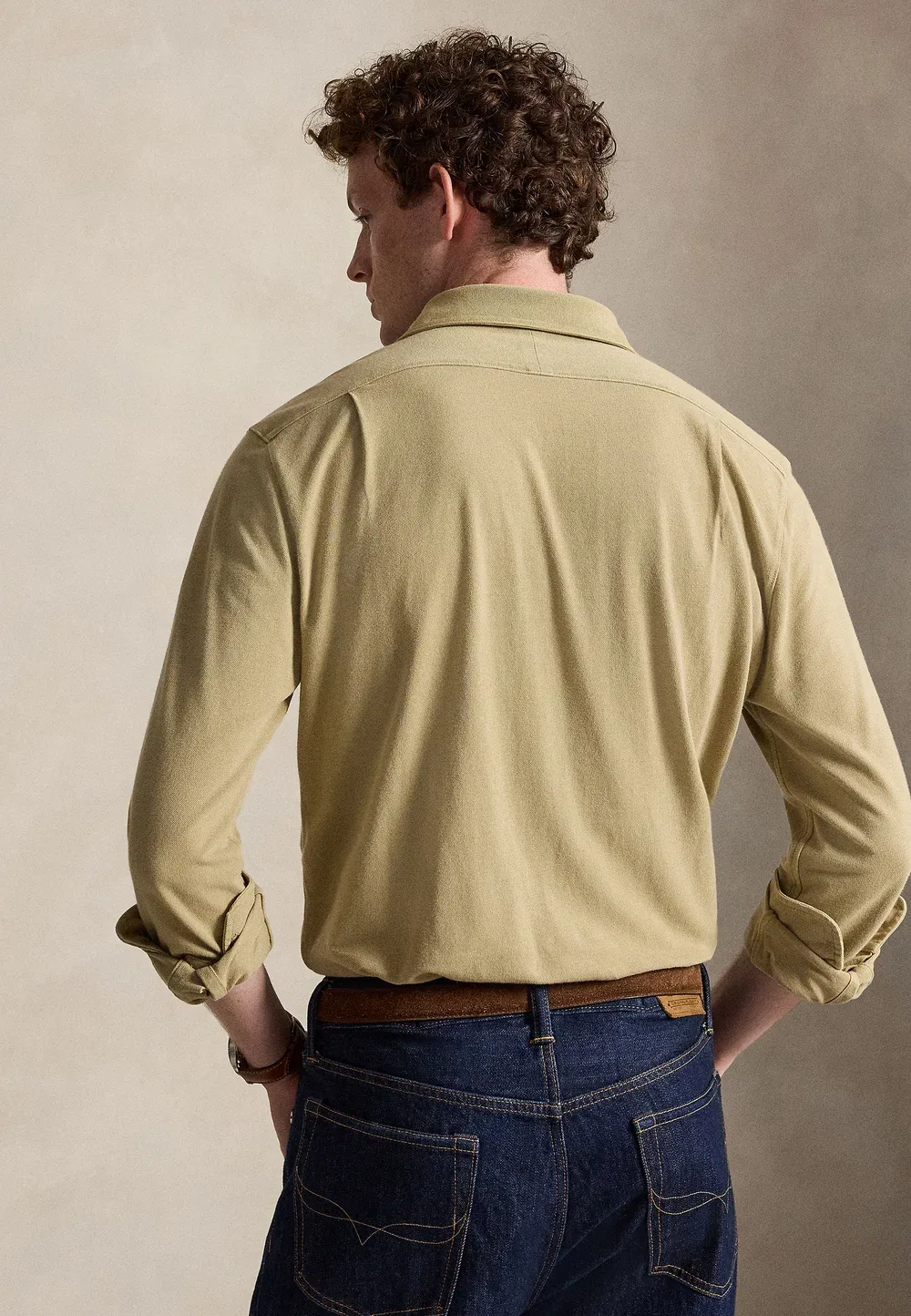 Полулегкая рубашка - рубашка Polo Ralph Lauren, Khaki — фото 3