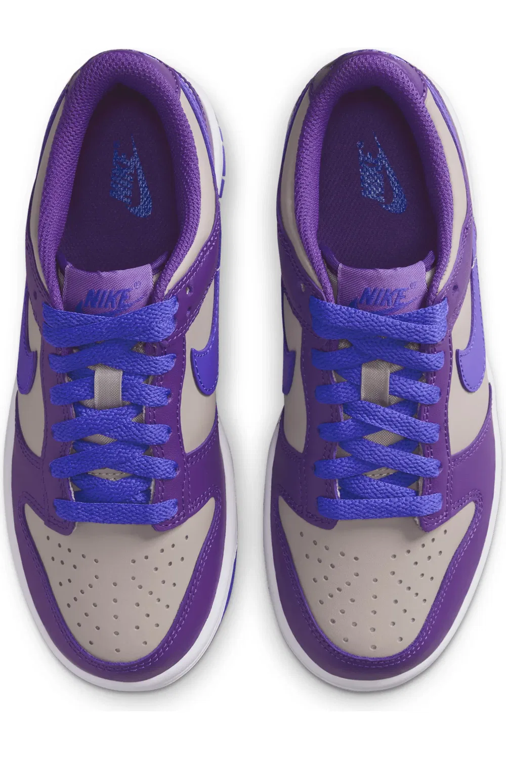 Детские кроссовки баскетбольные Dunk Low Nike, Grey/Grape/White/Violet — фото 3