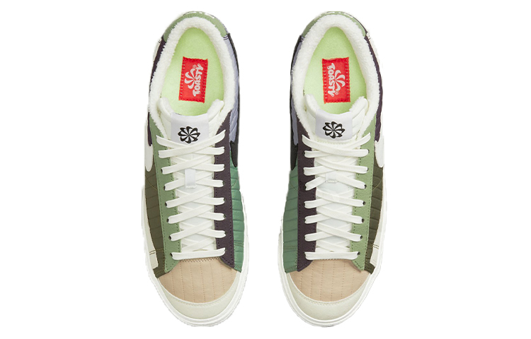 Кроссовки Nike Blazer 77 Low Premium, зеленый/фиолетовый — фото 4