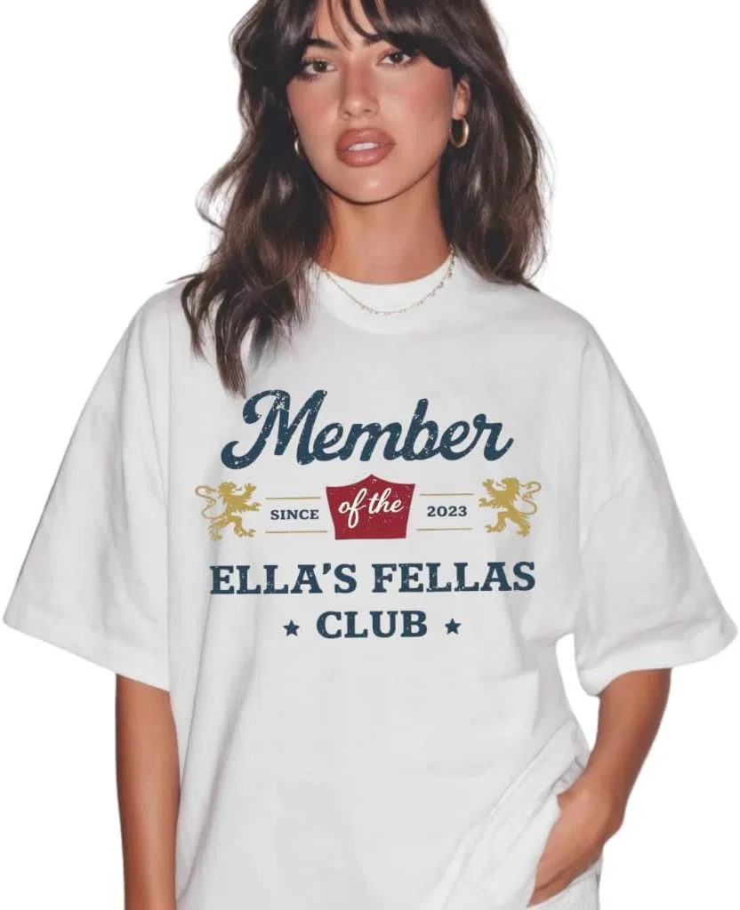 Мужская футболка с принтом Ella’s Fellas Club, песочный — фото 3