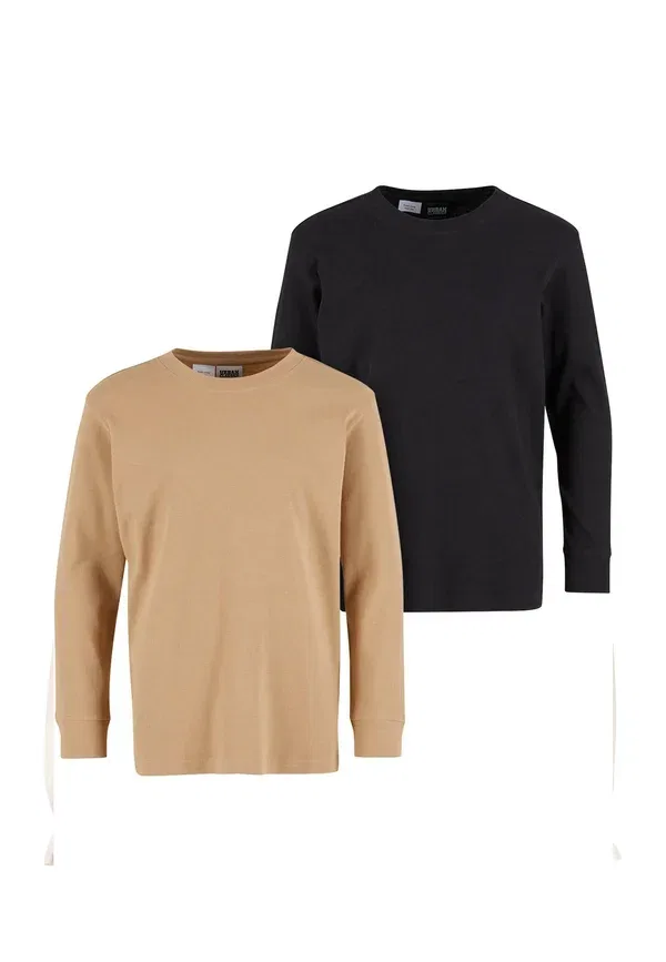 Джемпер из 95% хлопка Boxy ongsleeve 2-pack Urban Classics, Union Beige, черный