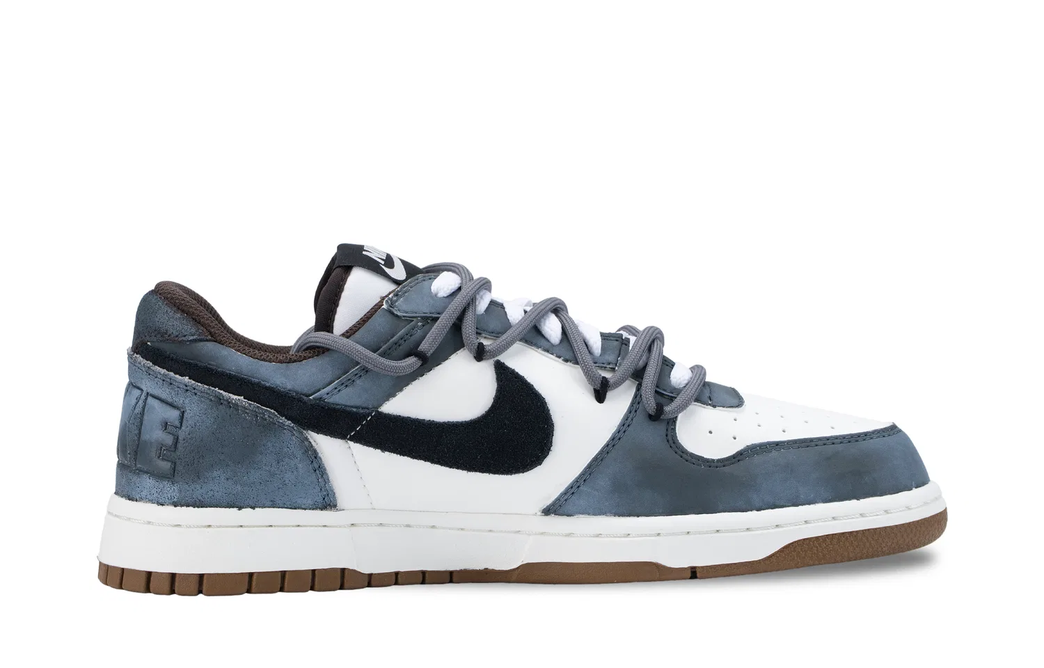 Кроссовки Nike Big Pale Blue Navy Blue Black Gold — фото 4