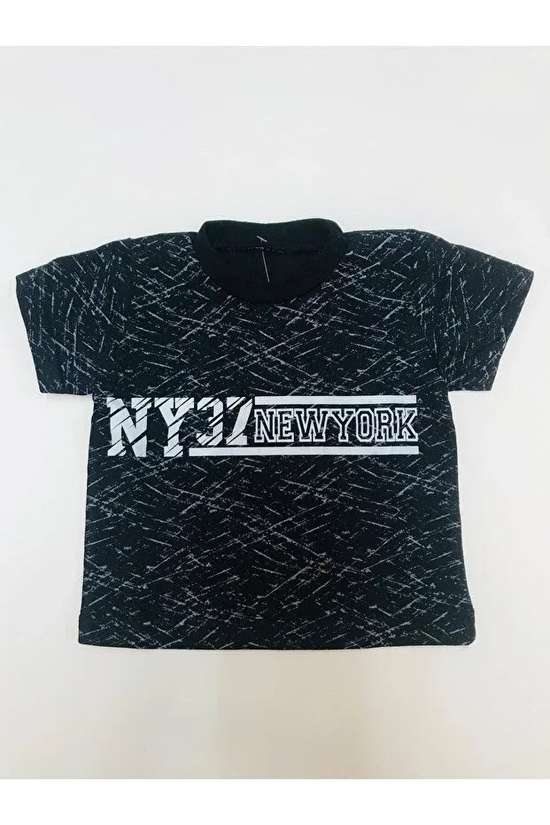 Детская футболка для мальчиков с принтом Summer Printed Baby Slon Kids Clup, Navy Blue