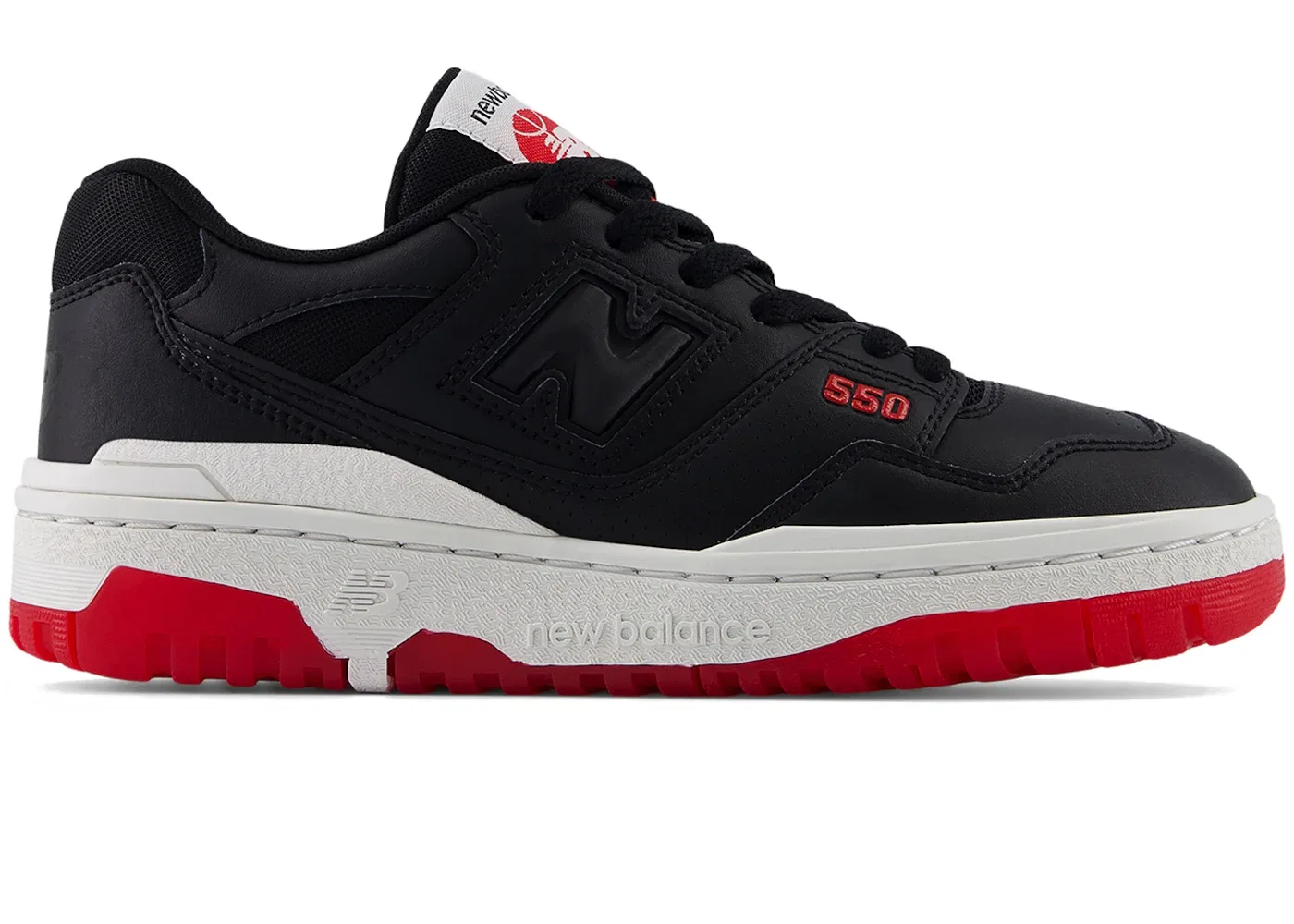 Детские кроссовки с низким профилем New Balance 550, Black/White/Red