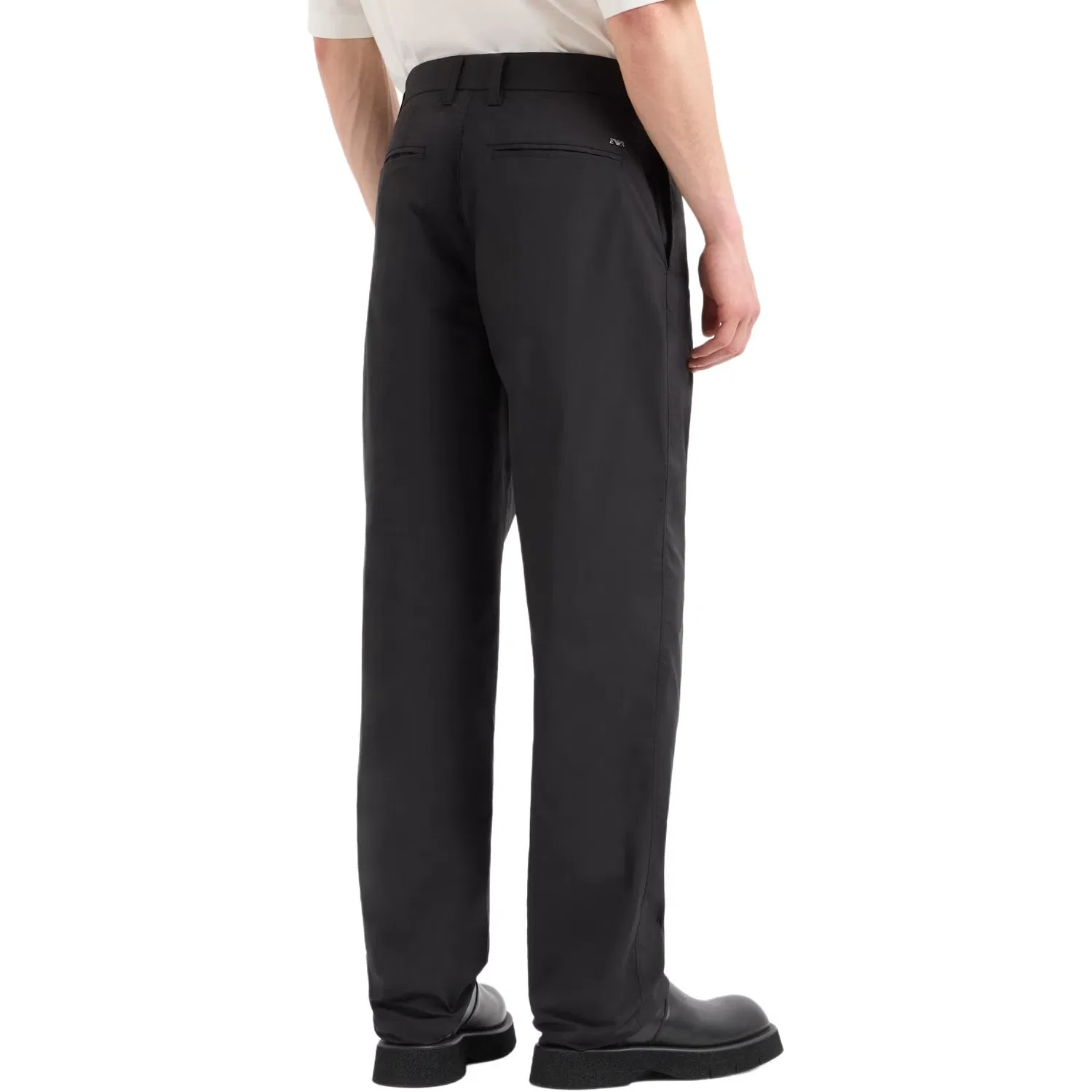 Брюки из технической ткани с карманом на молнии Emporio Armani, Black — фото 4