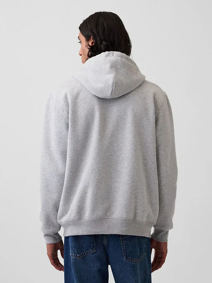 Женская свободная толстовка на молнии GAP, Grey — фото 2