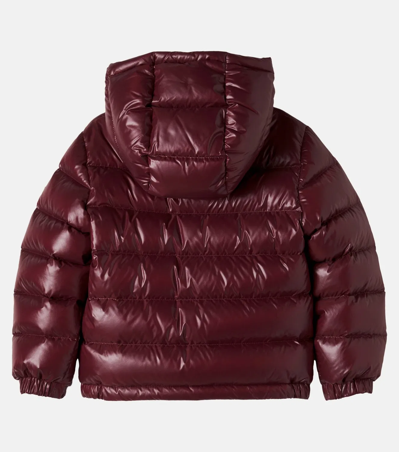 Пуховая куртка с капюшоном Aubert Moncler Enfant, бордовый — фото 3