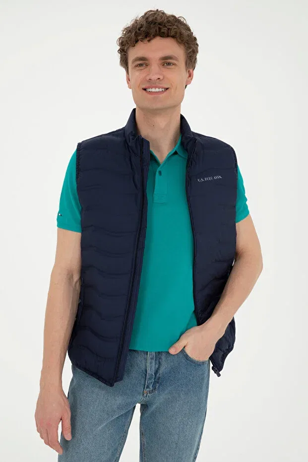Мужской жилет с воротником-стойкой U.S. Polo Assn., Navy Blue