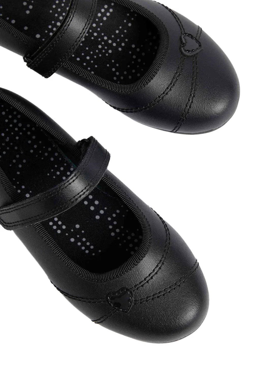 Балетки Heart School с ремешком на щиколотке Marks & Spencer, Black — фото 3