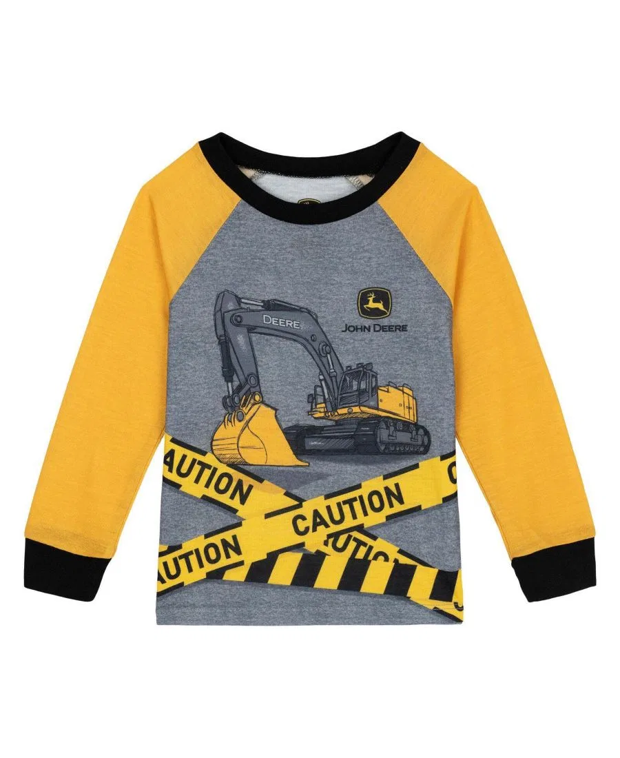 Пижама John Deere: комплект из 2 предметов, с длинным рукавом, Grey and Yellow — фото 2
