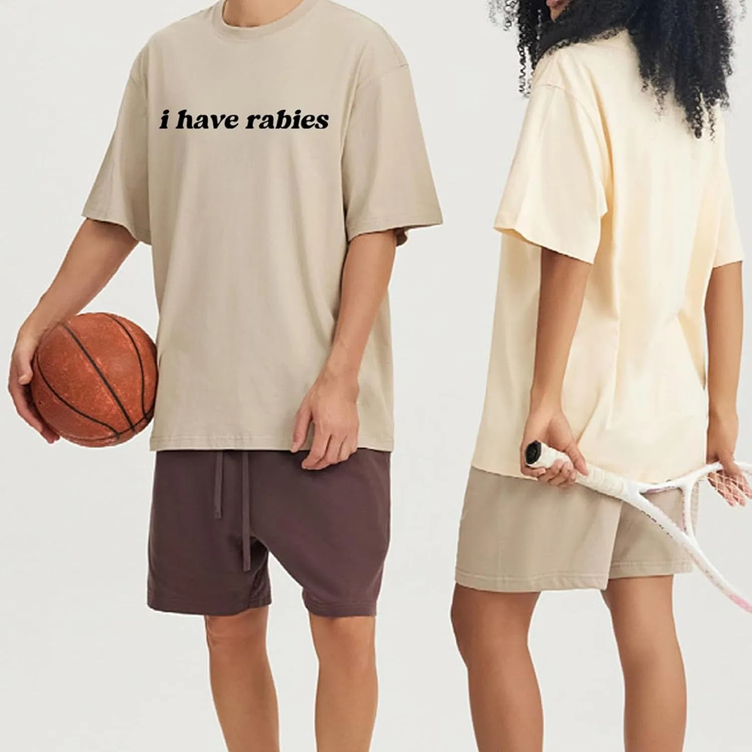 Футболка с принтом I Have Rabies, Purple — фото 2
