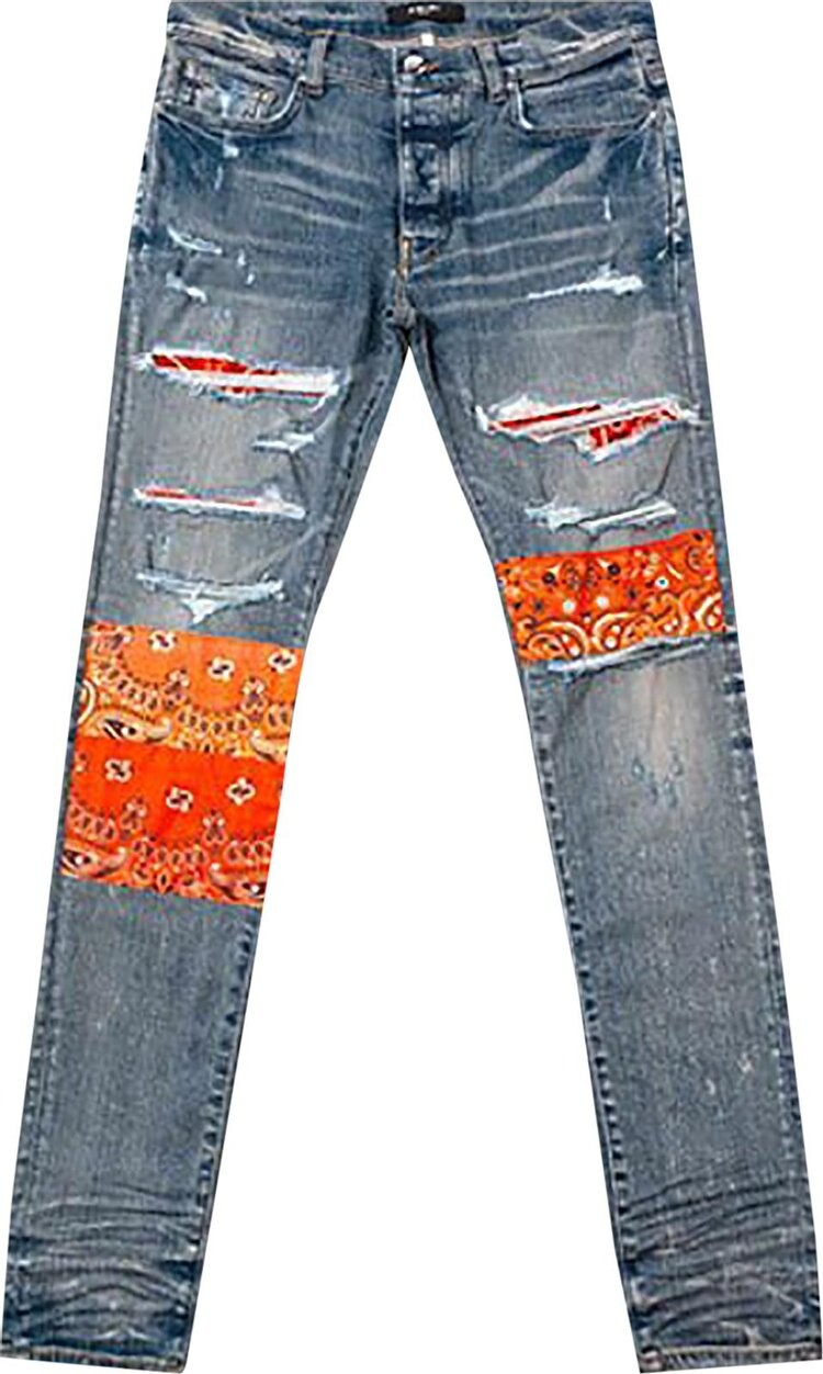 

Джинсы Amiri Vintage Bandana Artpatch Jean 'Clay Indigo', синий