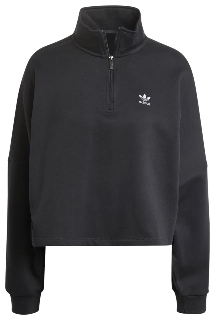 Женский свитшот Trefoil Essentials H/Z Adidas, черный