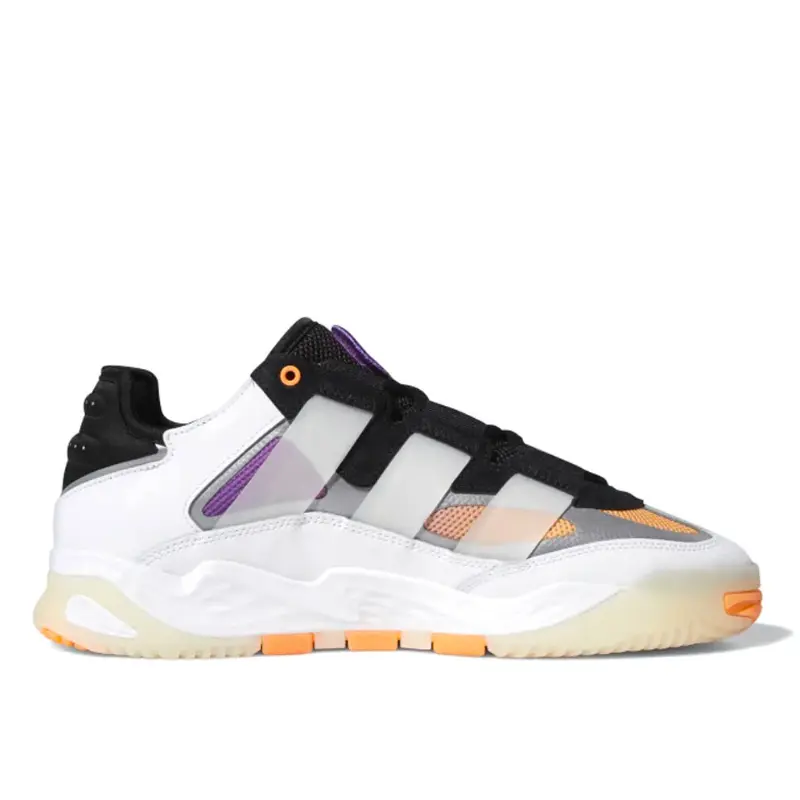Кроссовки Adidas originals Niteball 1.0 Lifestyle, белый/черный/фиолетовый — фото 3