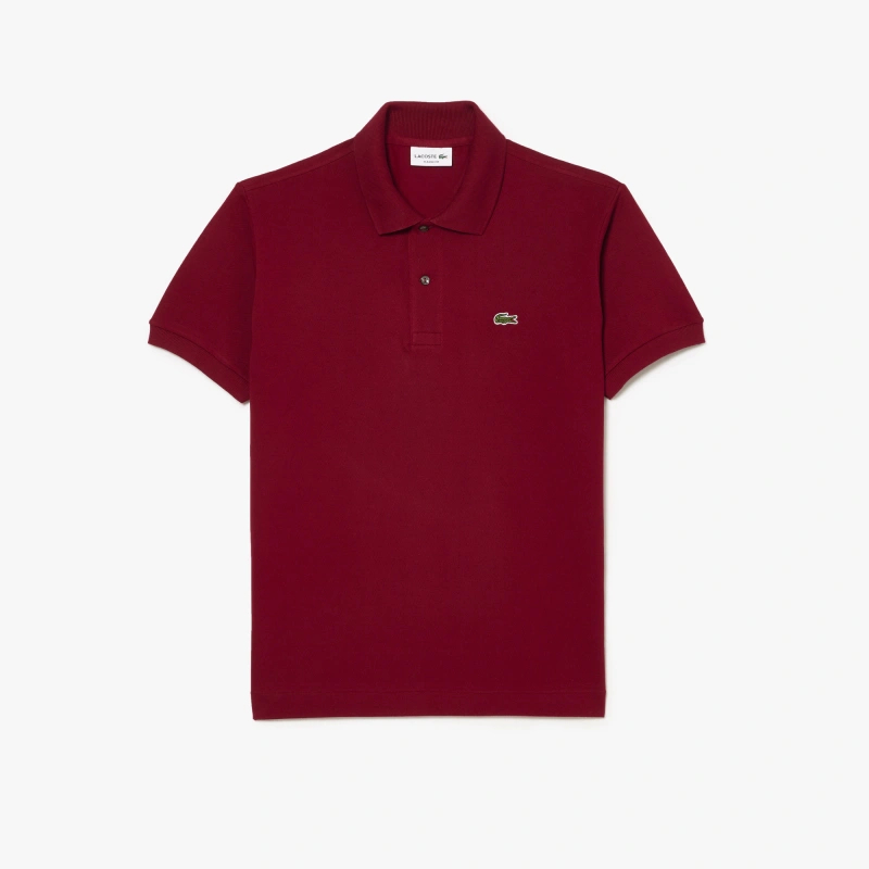 Поло Lacoste Logo-Patched Short-Sleeve, бордовый