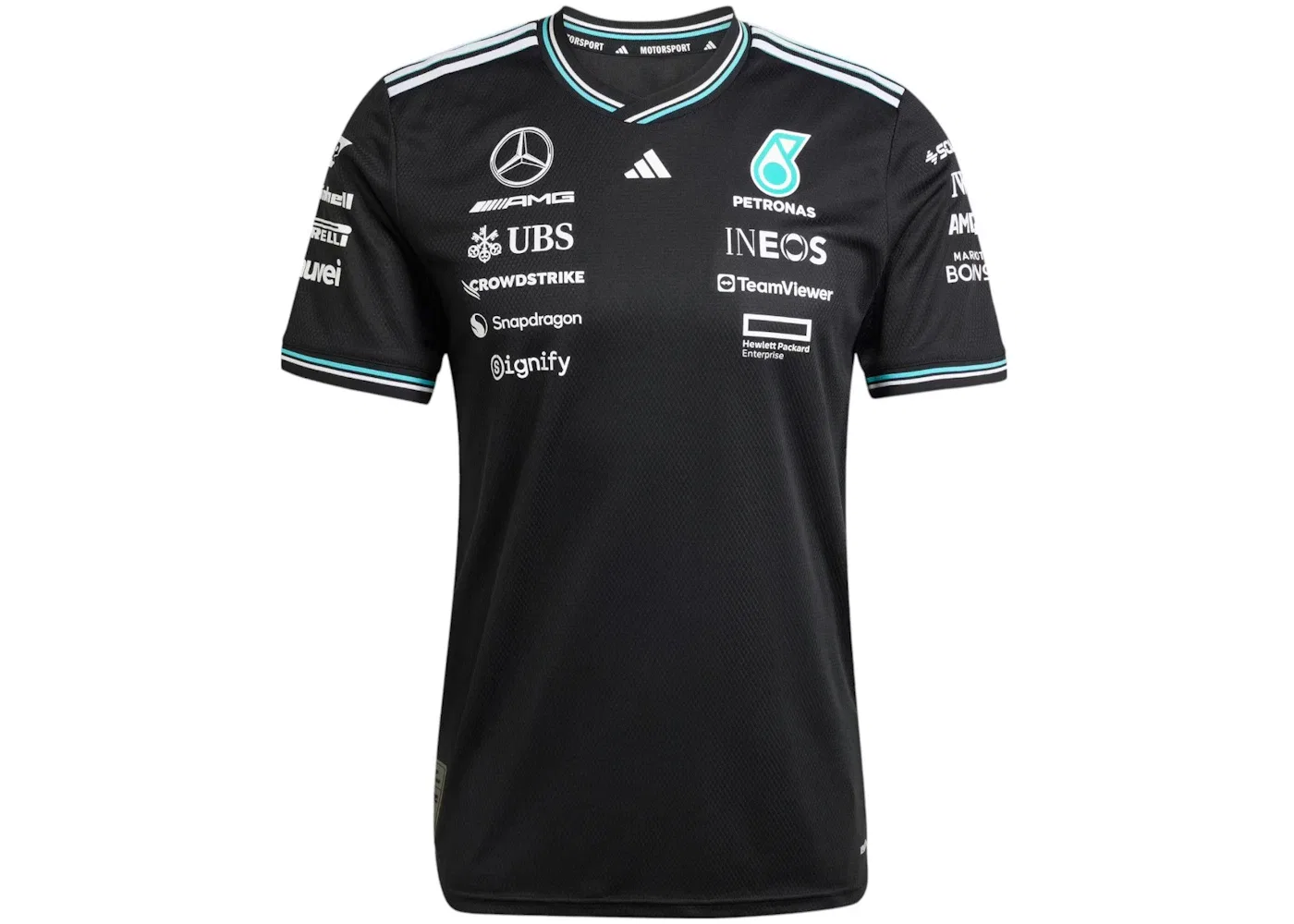 Мужская джерси Adidas Mercedes AMG Petronas Formula One Team Driver Authentic Jersey, Black/White