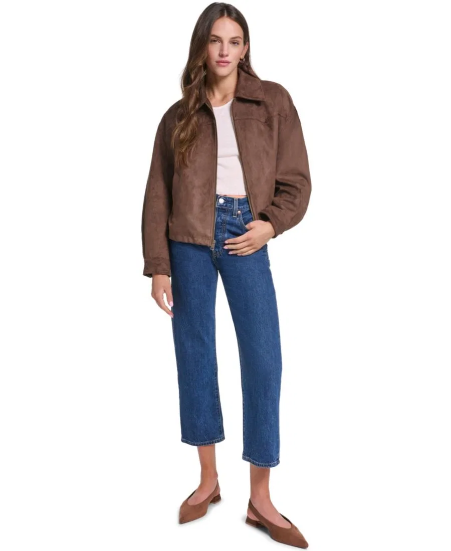 Женская куртка с кокеткой и пузырчатым подолом Levi's, Maple — фото 2