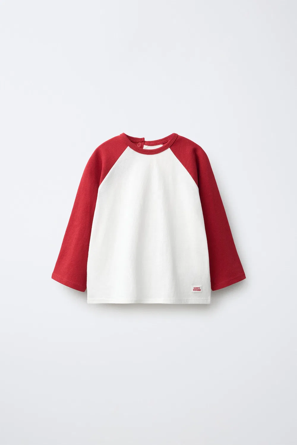 Футболка с контрастными рукавами реглан ZARA, Red