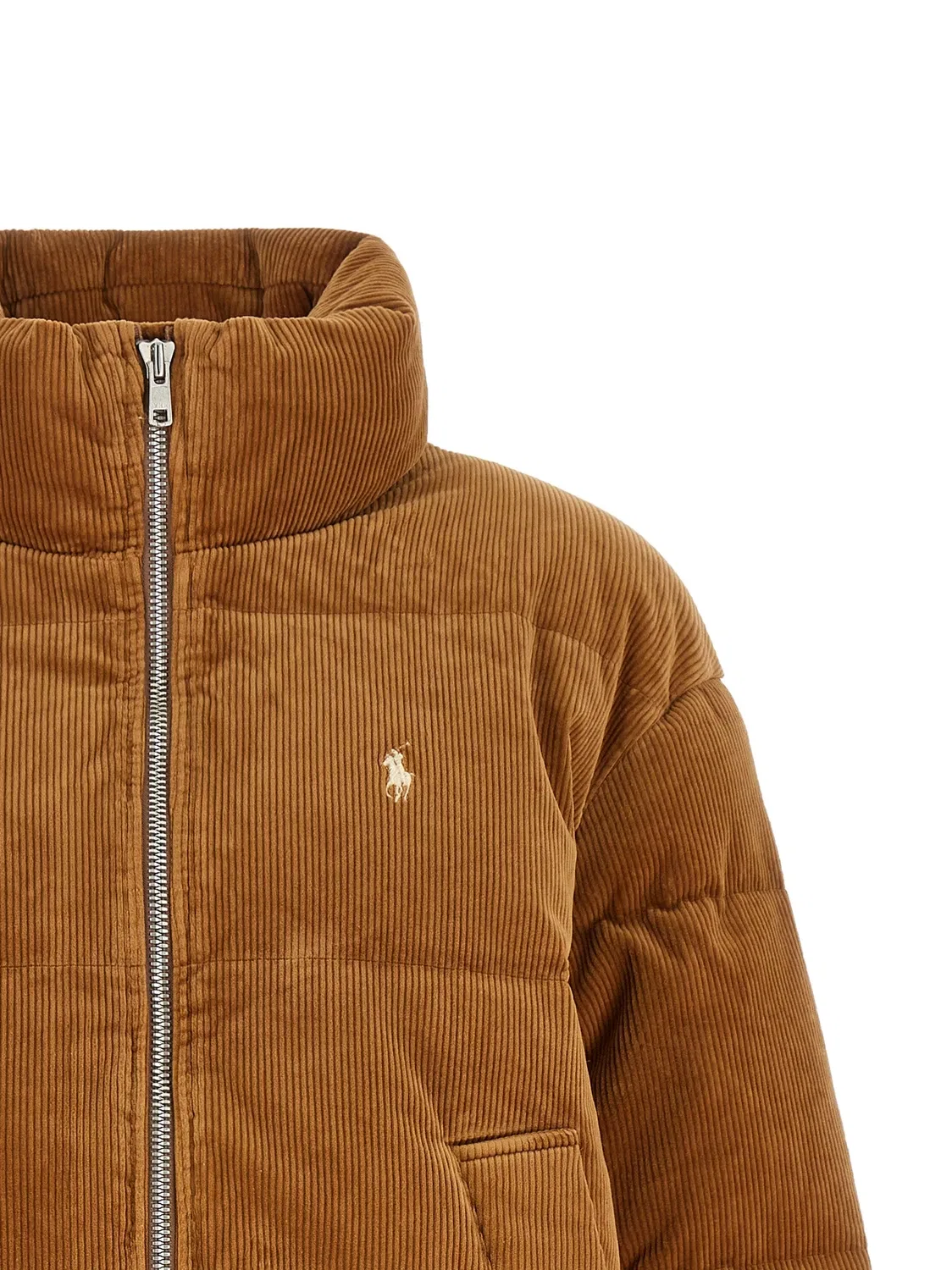 Вельветовая пуховая куртка Polo Ralph Lauren, коричневый — фото 3