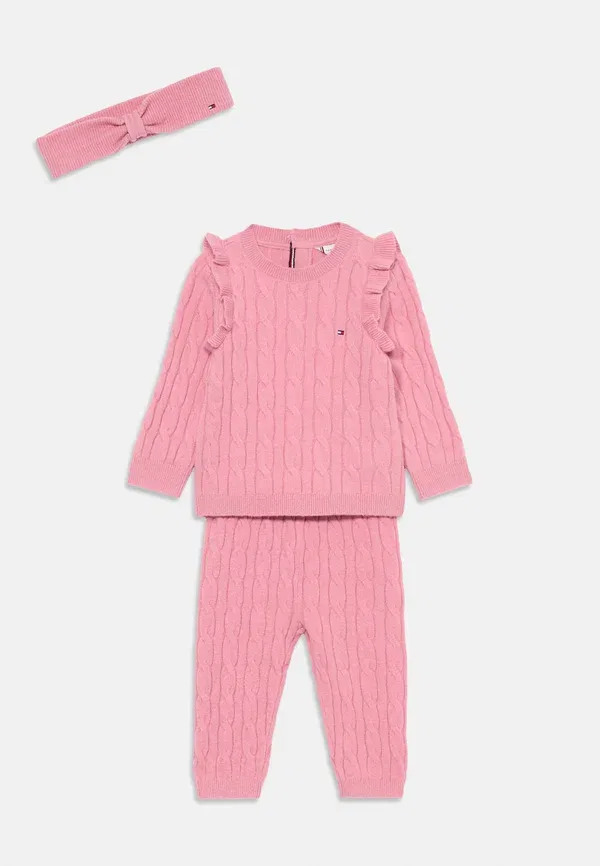 Комплект кабель вязаный с застежкой, Tommy Hilfiger, Mystic Pink, розовый