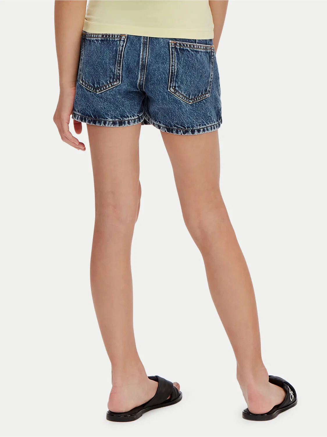 Джинсовая юбка стандартного кроя для девочки Calvin Klein Jeans, темно-синий — фото 3