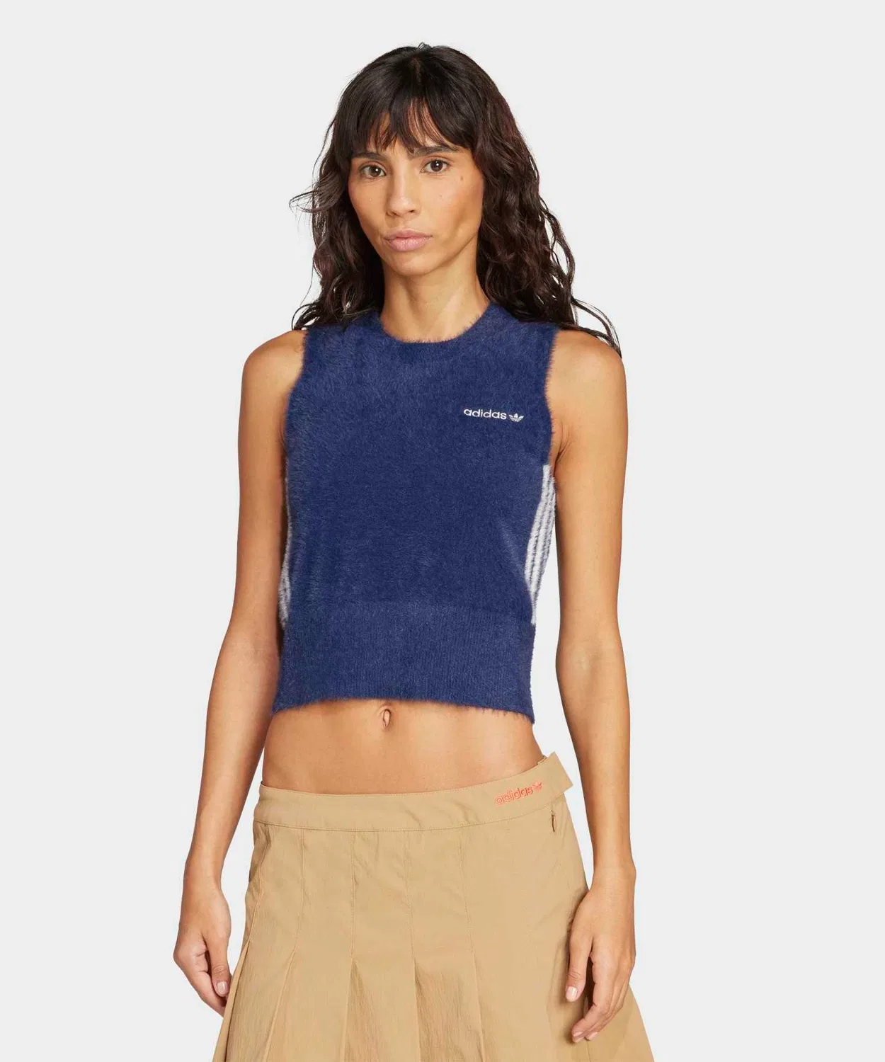Женский флисовый пуловер-жилет Adidas Originals, Blue