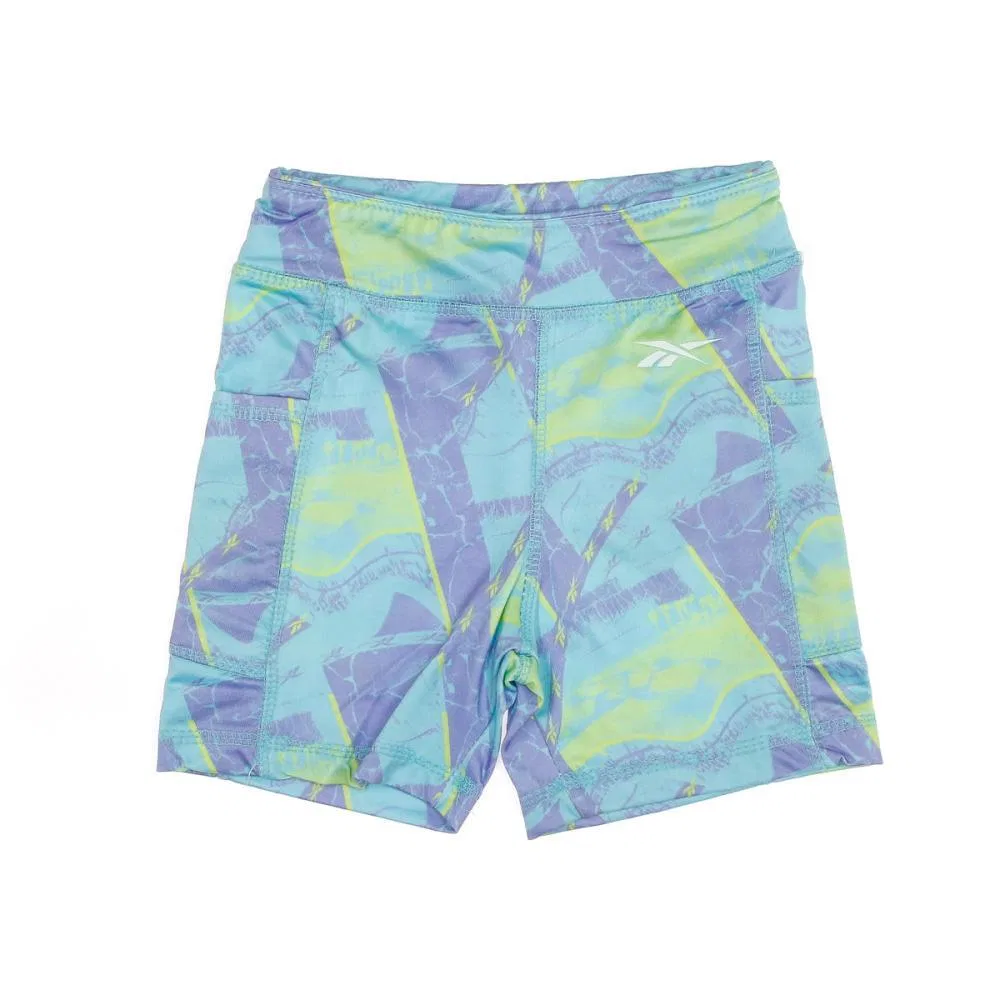 Детские шорты-велосипедки Reebok PKT Hot Shorts, Цвет BLAU / GRUN