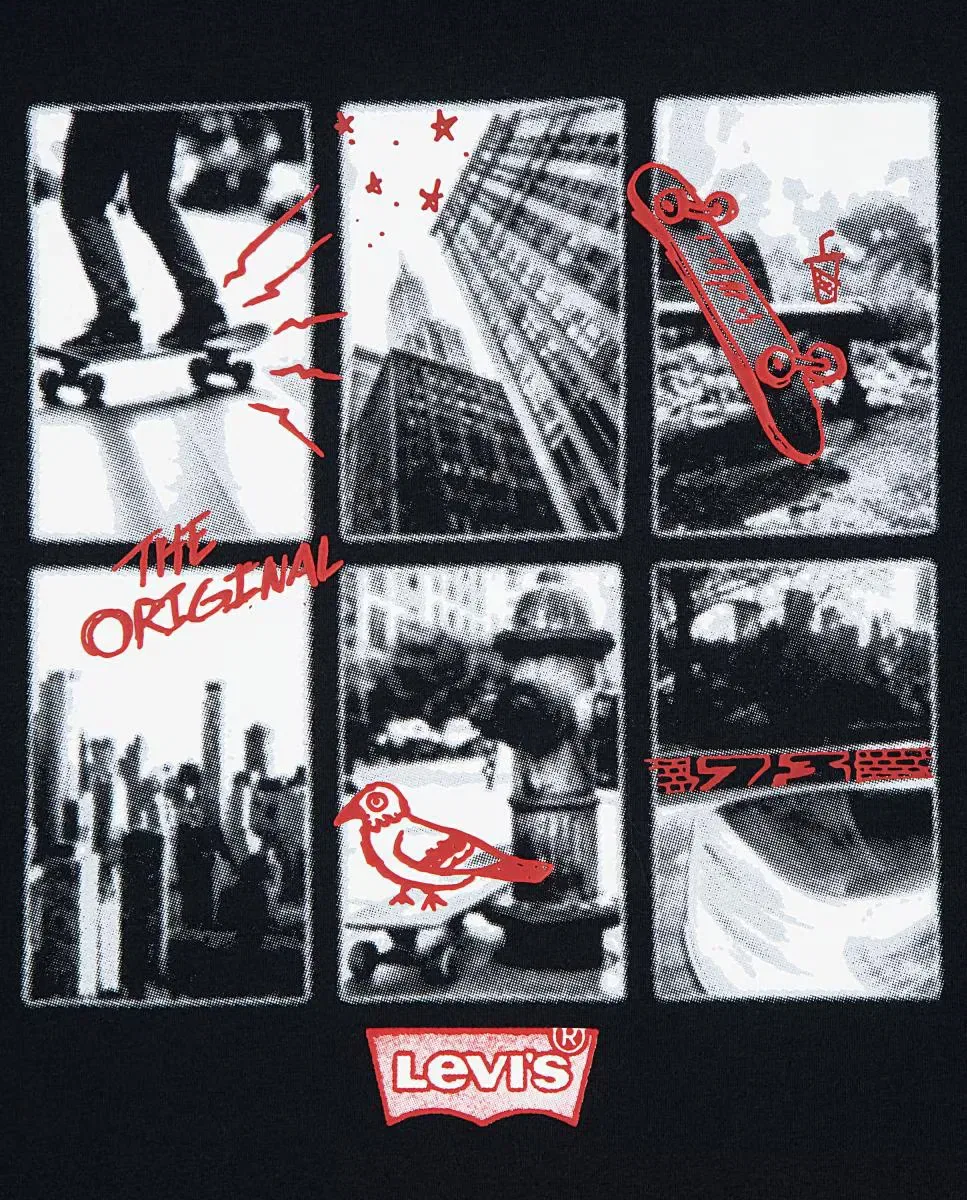 Детская футболка для мальчиков хлопковая Levi's, Negro — фото 3