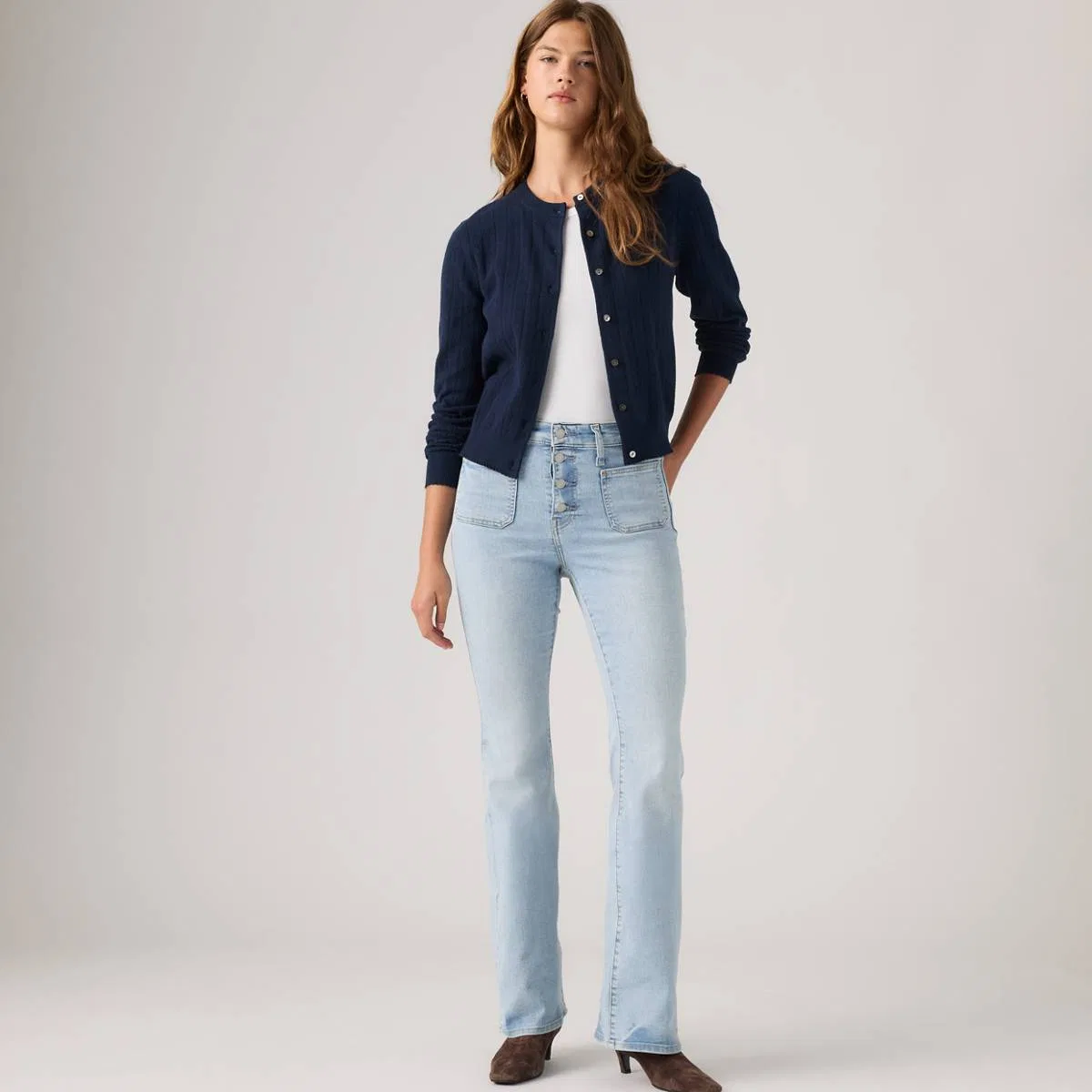 женские джинсы 726 с накладными карманами Levi's, Breathing Room - Medium Wash