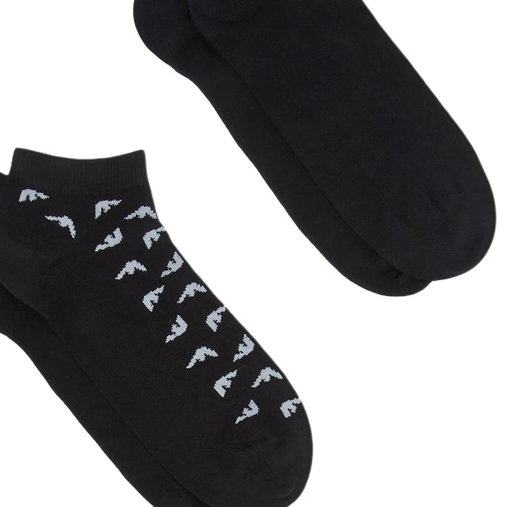 Носки Emporio Armani SS26 Ankle Socks, 2 пары, Black — фото 3