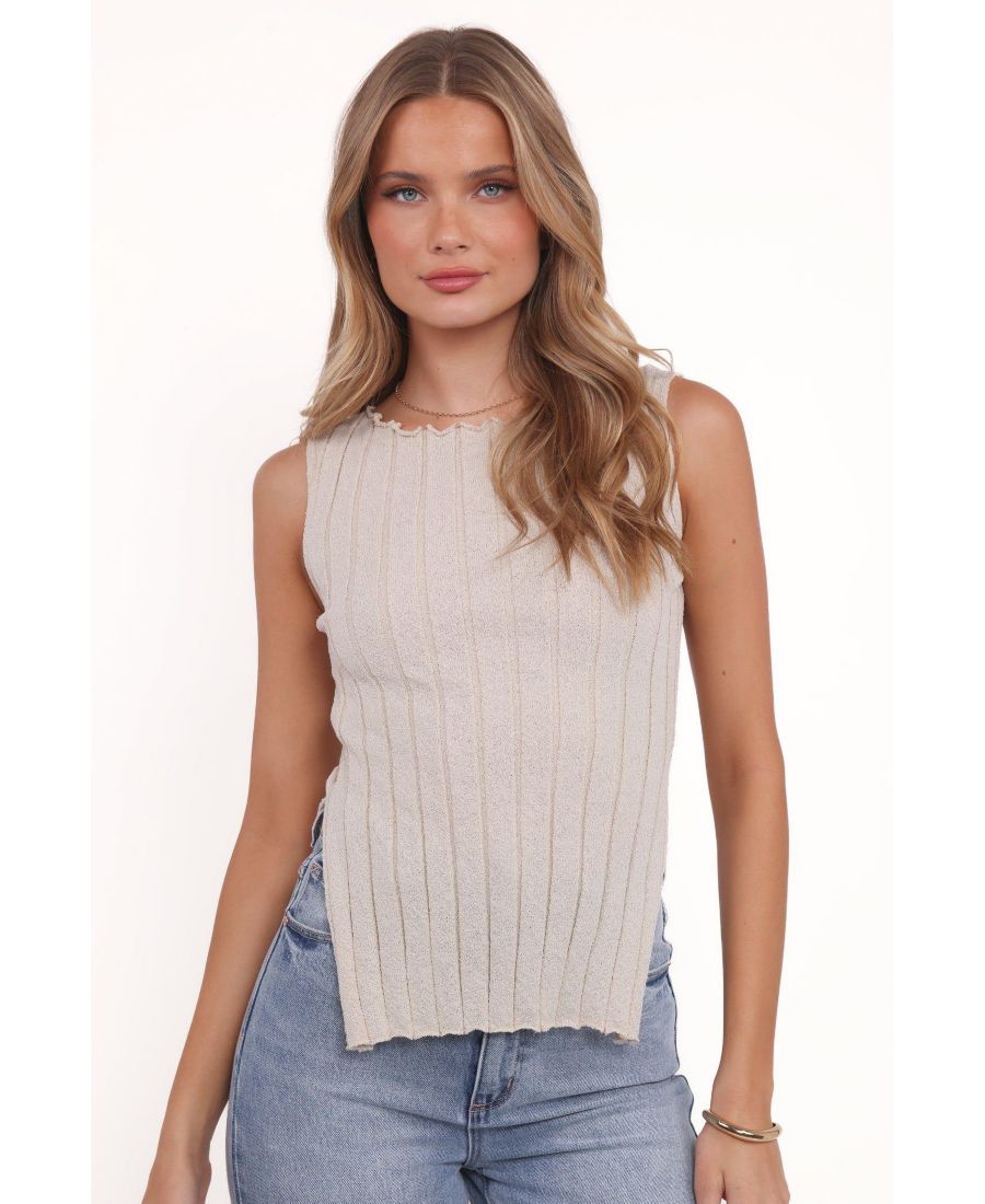 

Женская трикотажная блузка Brodie Wide Rib Petal and Pup, Beige