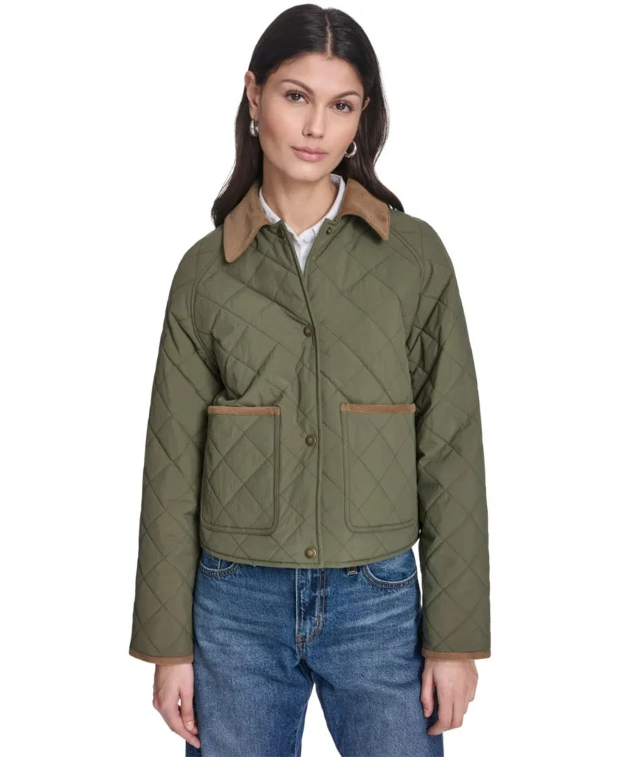 Женская куртка Diamond Quilted Levi's, Olive — фото 2