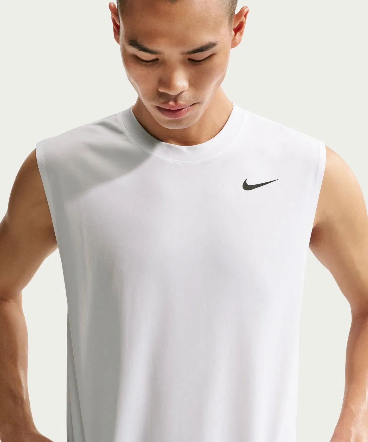 Мужской топ без рукавов NIKE DF STD SLVLS Флекс S/S T-Shirt, Белый — фото 3